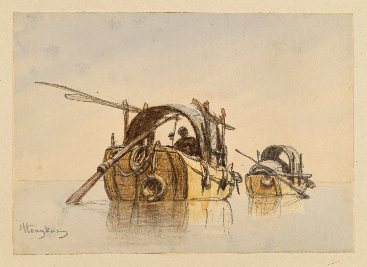 Barca de Hong Kong de Eduard Hildebrandt