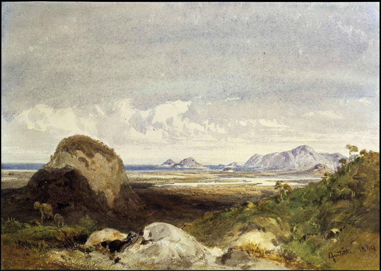 Paisaje costero de Eduard Hildebrandt