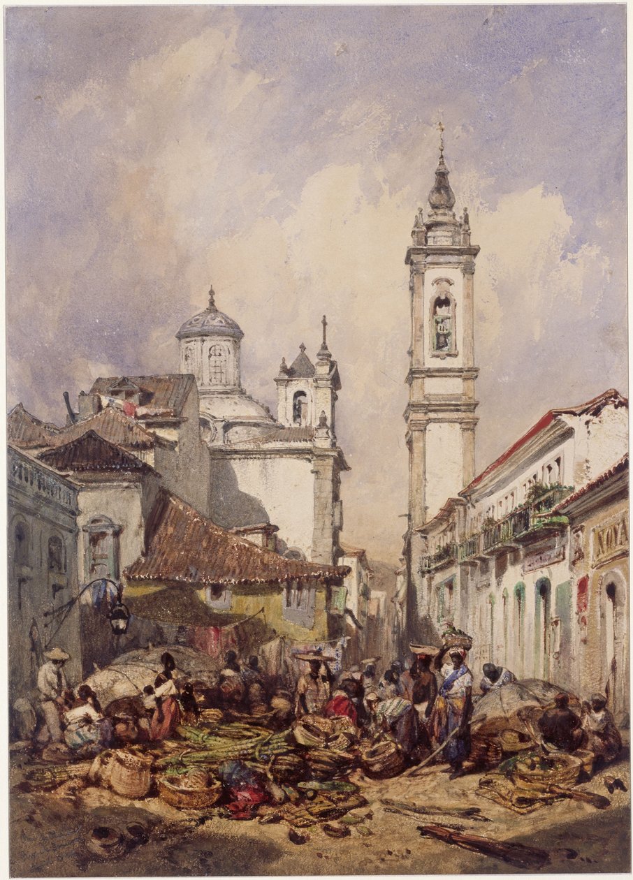 Calle del Ouvidor. Río de Janeiro de Eduard Hildebrandt