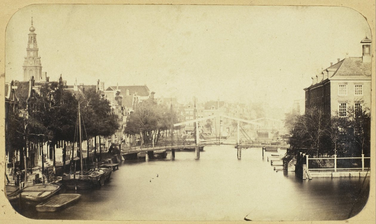 Vista del Zwanenburgwal en Ámsterdam de Eduard Isaac Asser