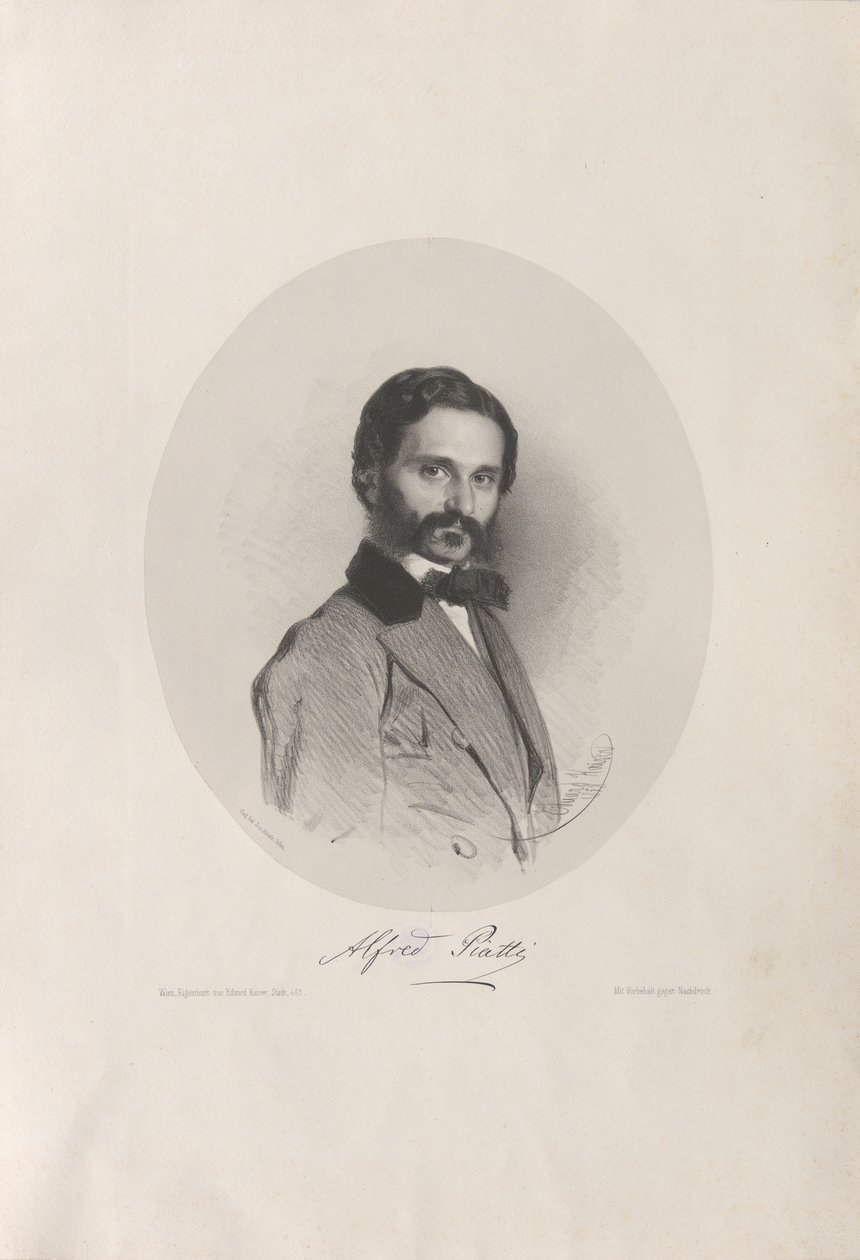 Retrato del violonchelista y compositor Alfredo Piatti 1822-1901, 1858 de Eduard Kaiser
