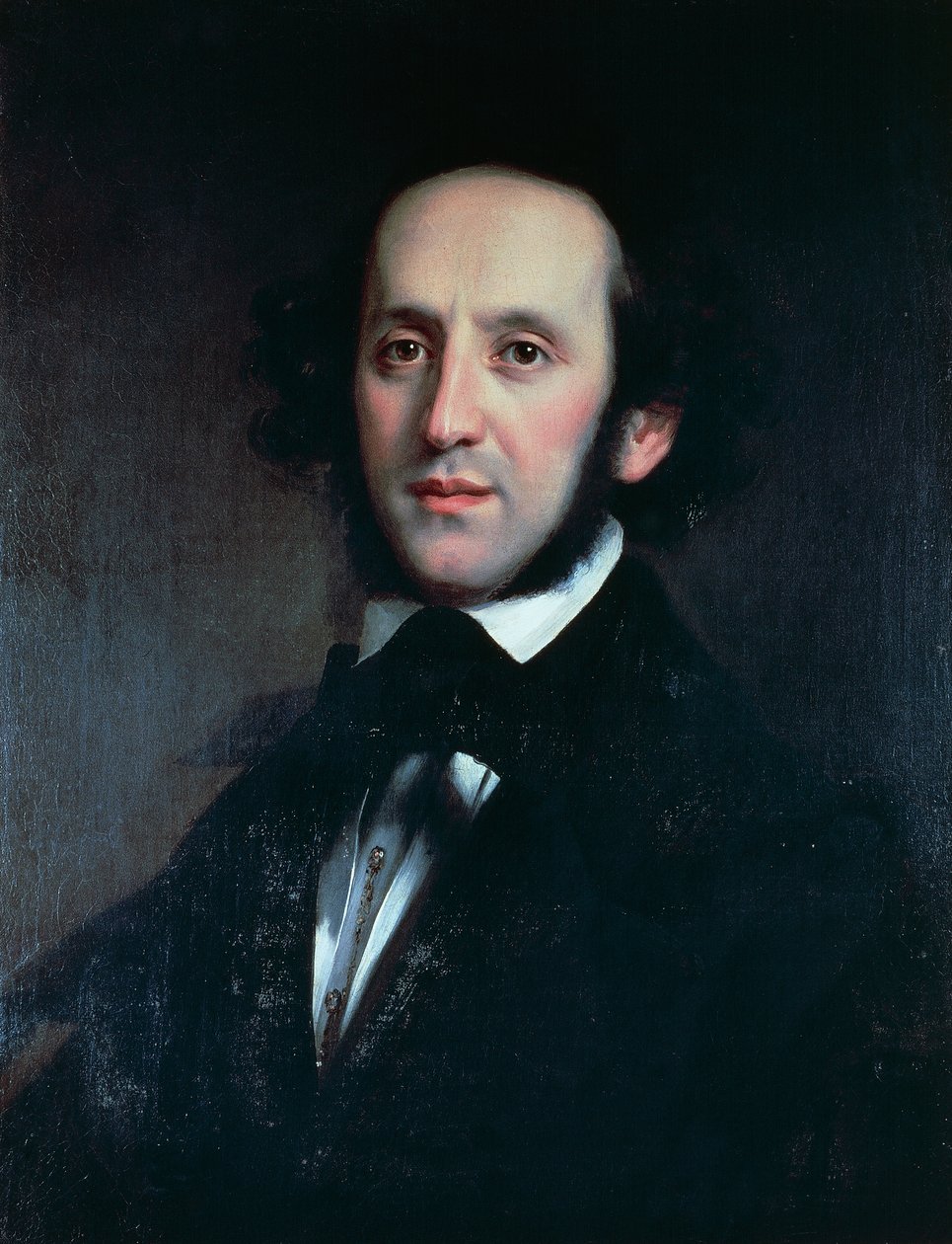 Retrato del compositor y director Felix Mendelssohn de Eduard Magnus