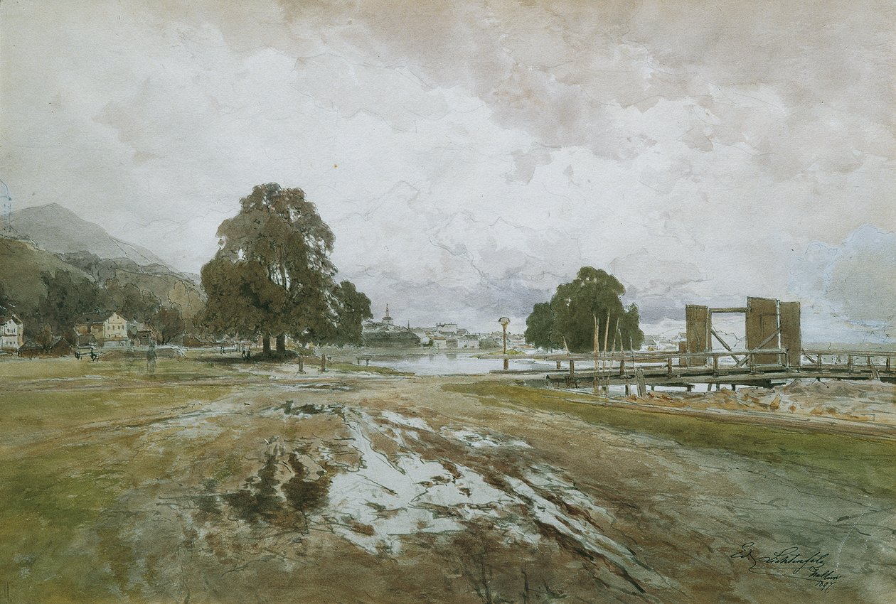 En el rastrillo de madera de Eduard Peithner von Lichtenfels