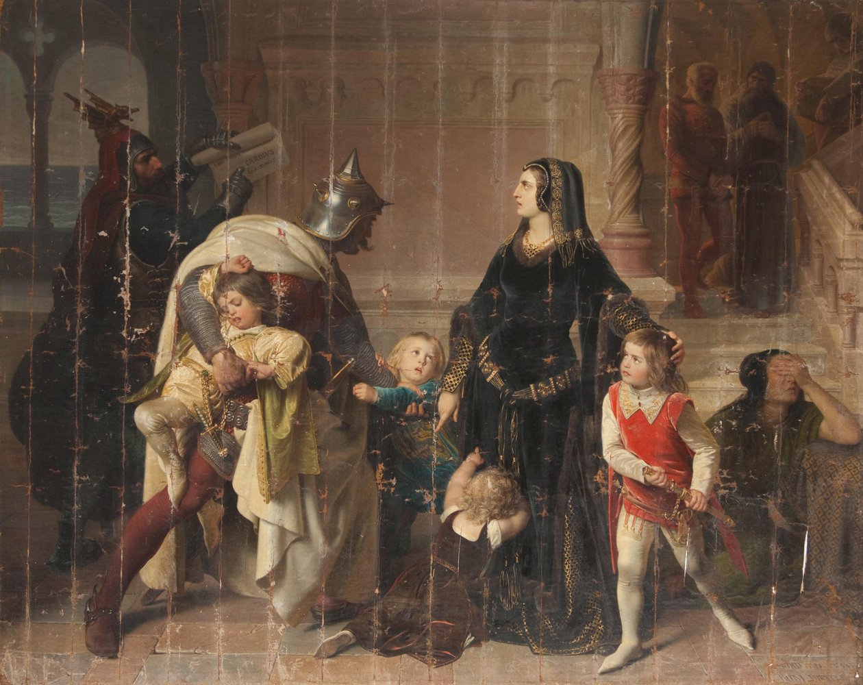 La captura de los hijos de Manfred de Eduard Ritter von Engerth