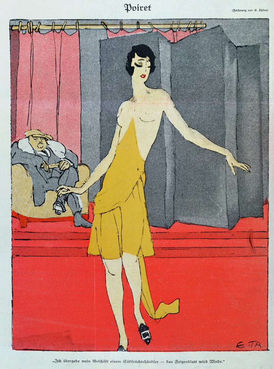 En el Couturier, un modelo con Paul Poiret (1879-1944) de 