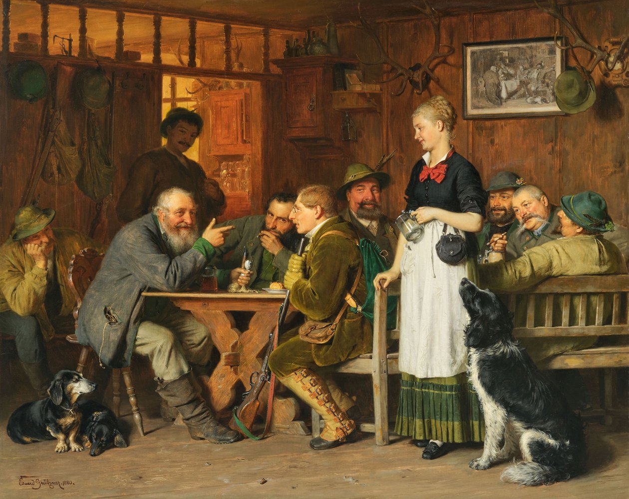 Eduard Grützner El cazador de domingos 1880 de Eduard von Grutzner