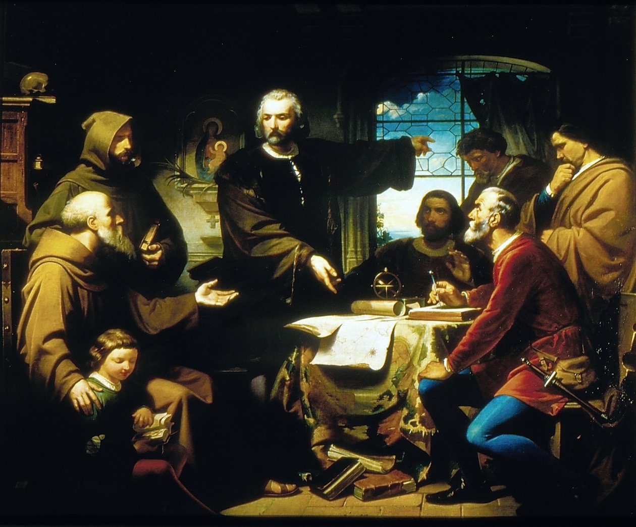 Cristóbal Colón en el convento de la Rábida de Eduardo Cano
