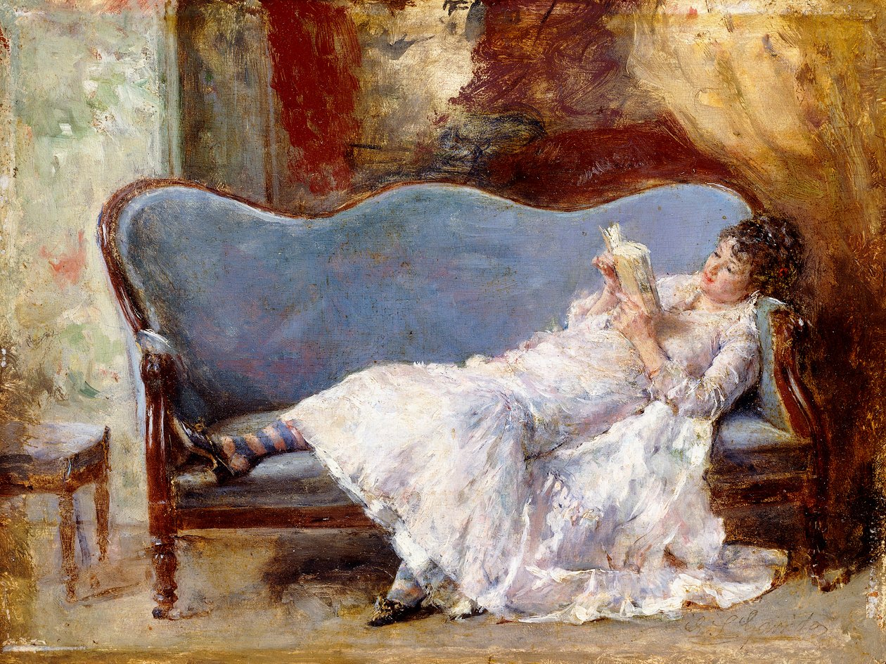 Una Dama Leyendo de Eduardo Leon Garrido