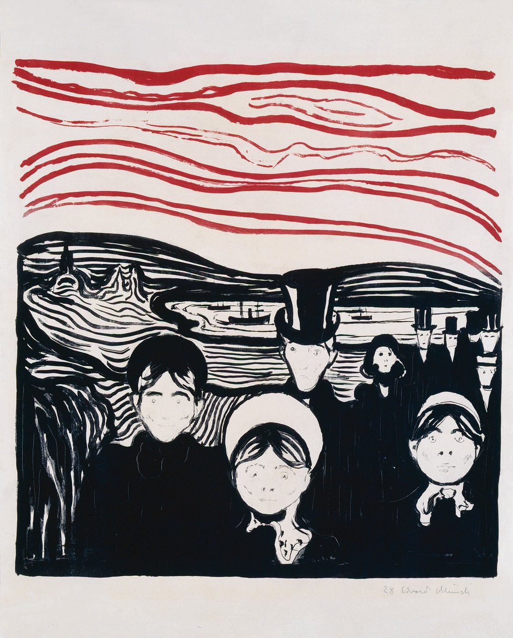 sensación de miedo de Edvard Munch