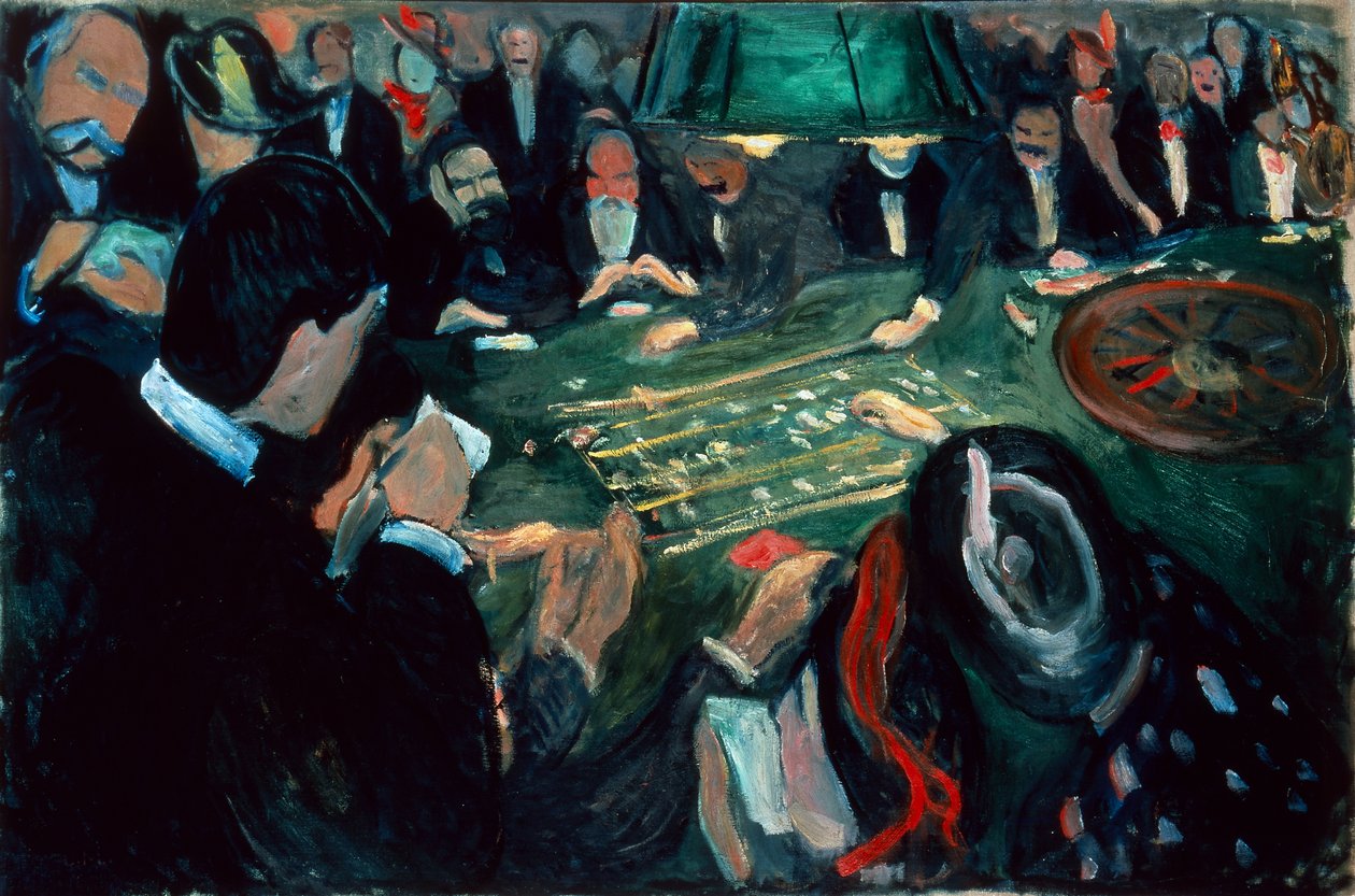 En la mesa de ruleta en Monte Carlo de Edvard Munch