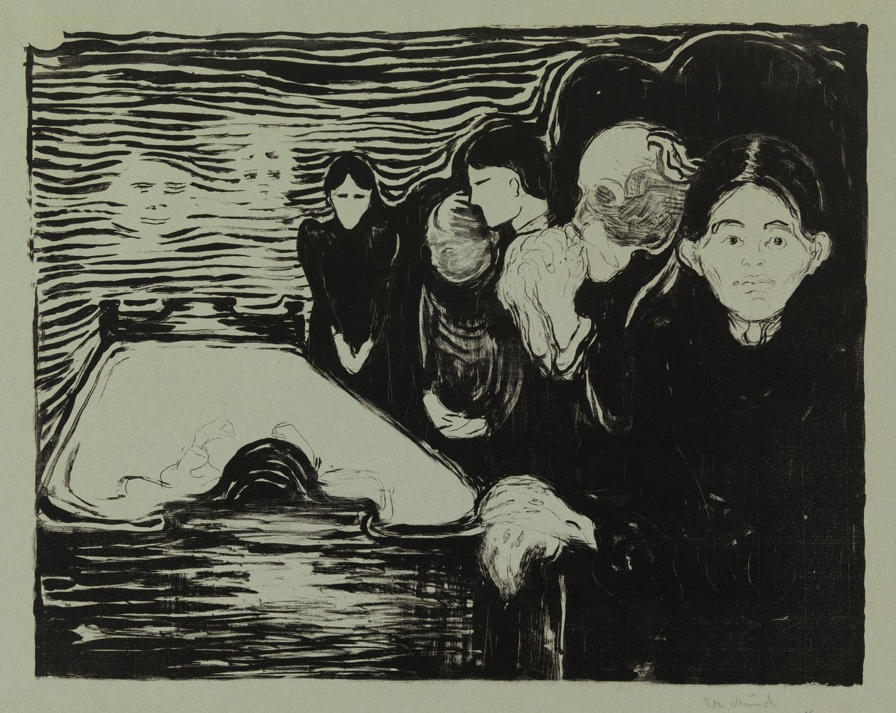 Junto al lecho de muerte de Edvard Munch