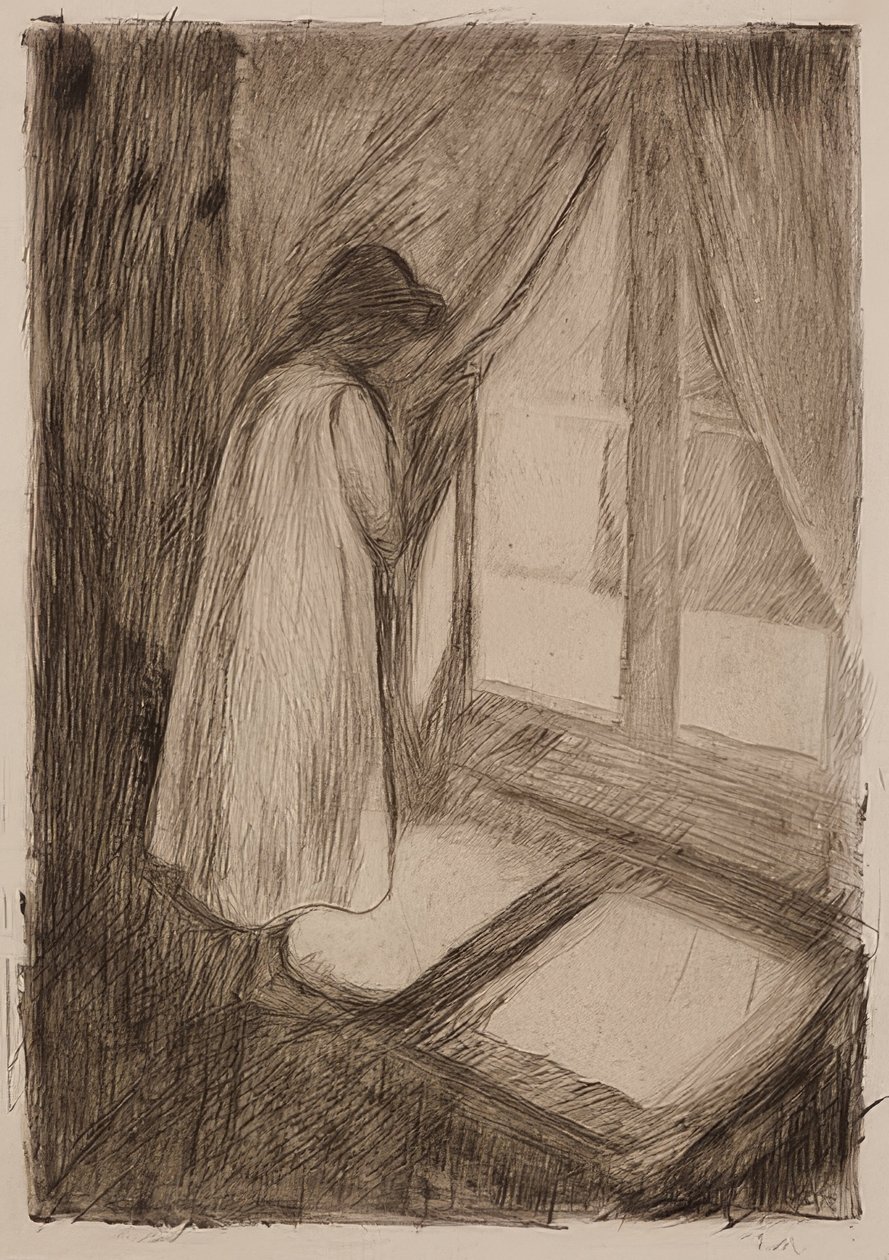 La niña en la ventana de Edvard Munch