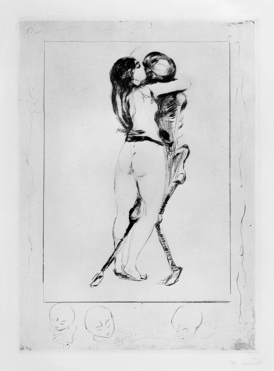 La muchacha y la muerte de Edvard Munch