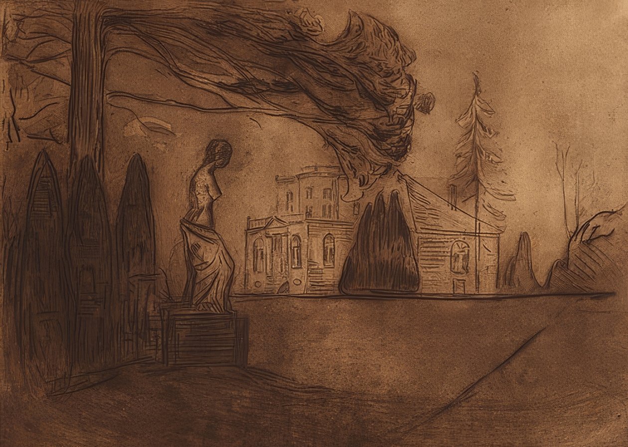 El jardín de noche. 1902 de Edvard Munch