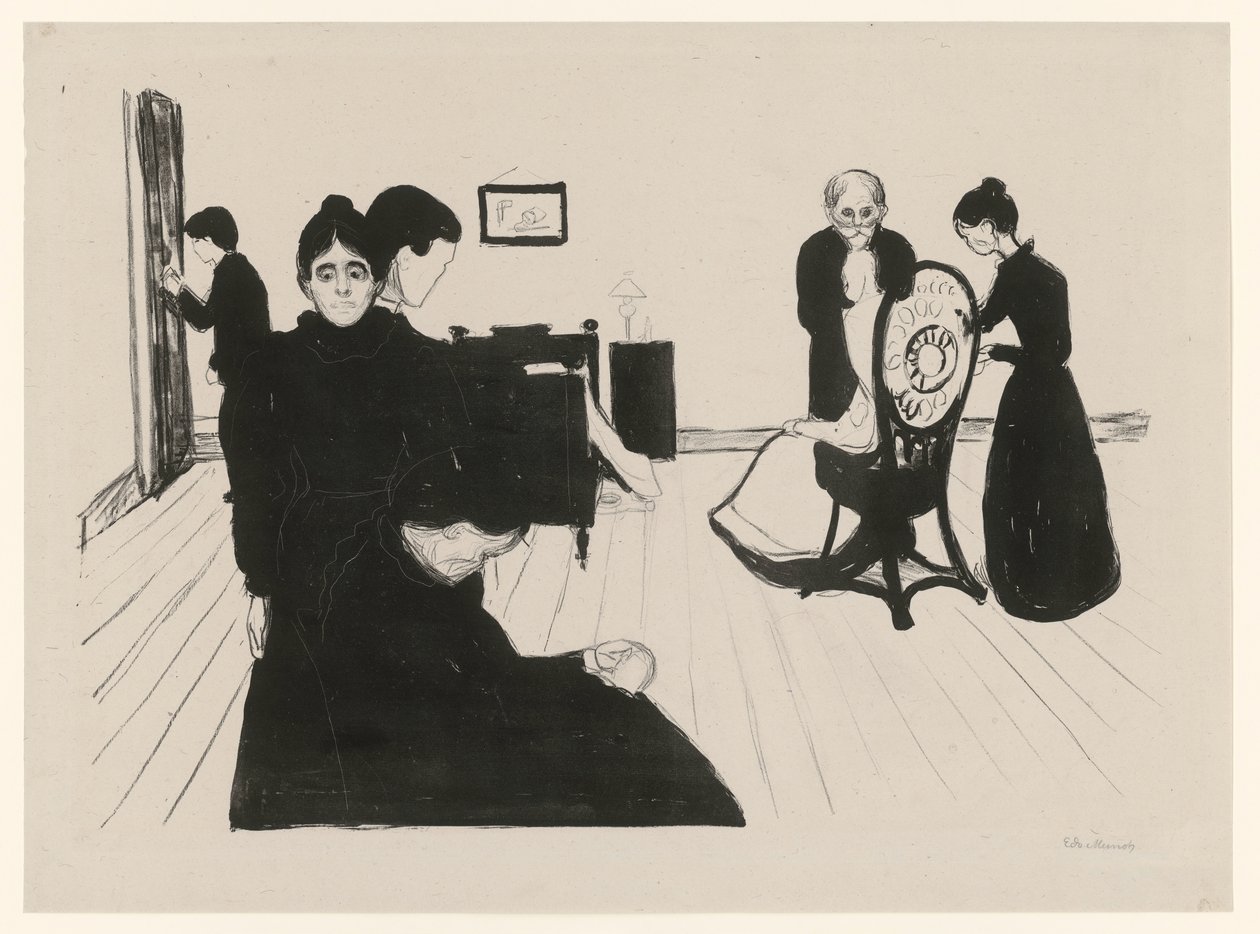 La muerte en la habitación del hospital de Edvard Munch