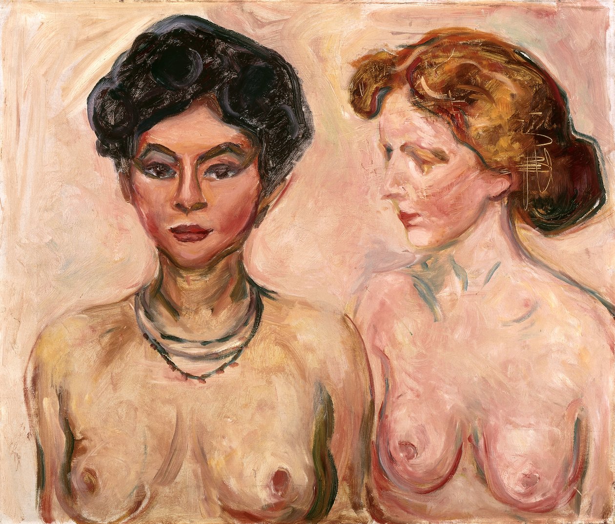 Doble retrato (Rubio y negro) de Edvard Munch