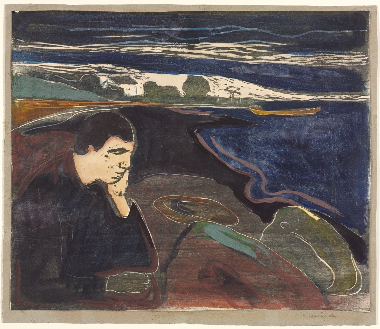 Atardecer, Melancolía I de Edvard Munch