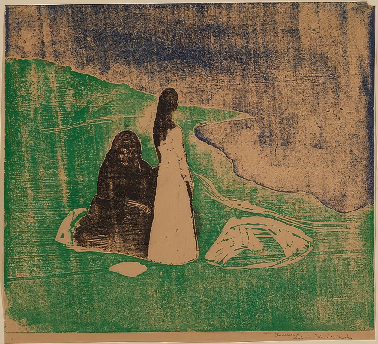 Mujeres en la orilla del mar. 1898 de Edvard Munch