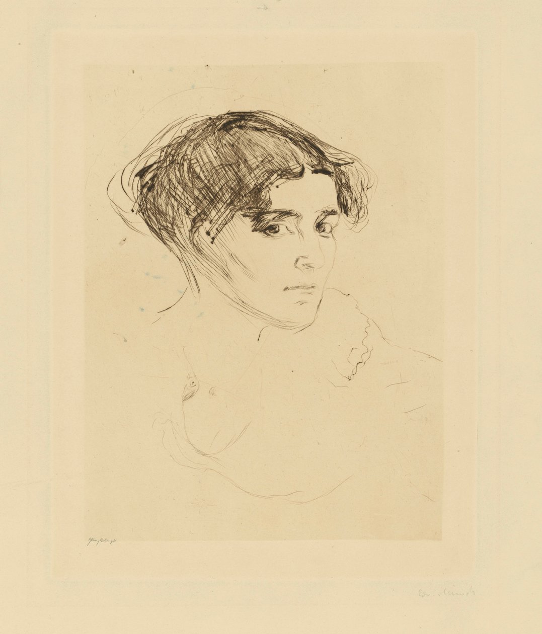 Cabeza de mujer de Edvard Munch