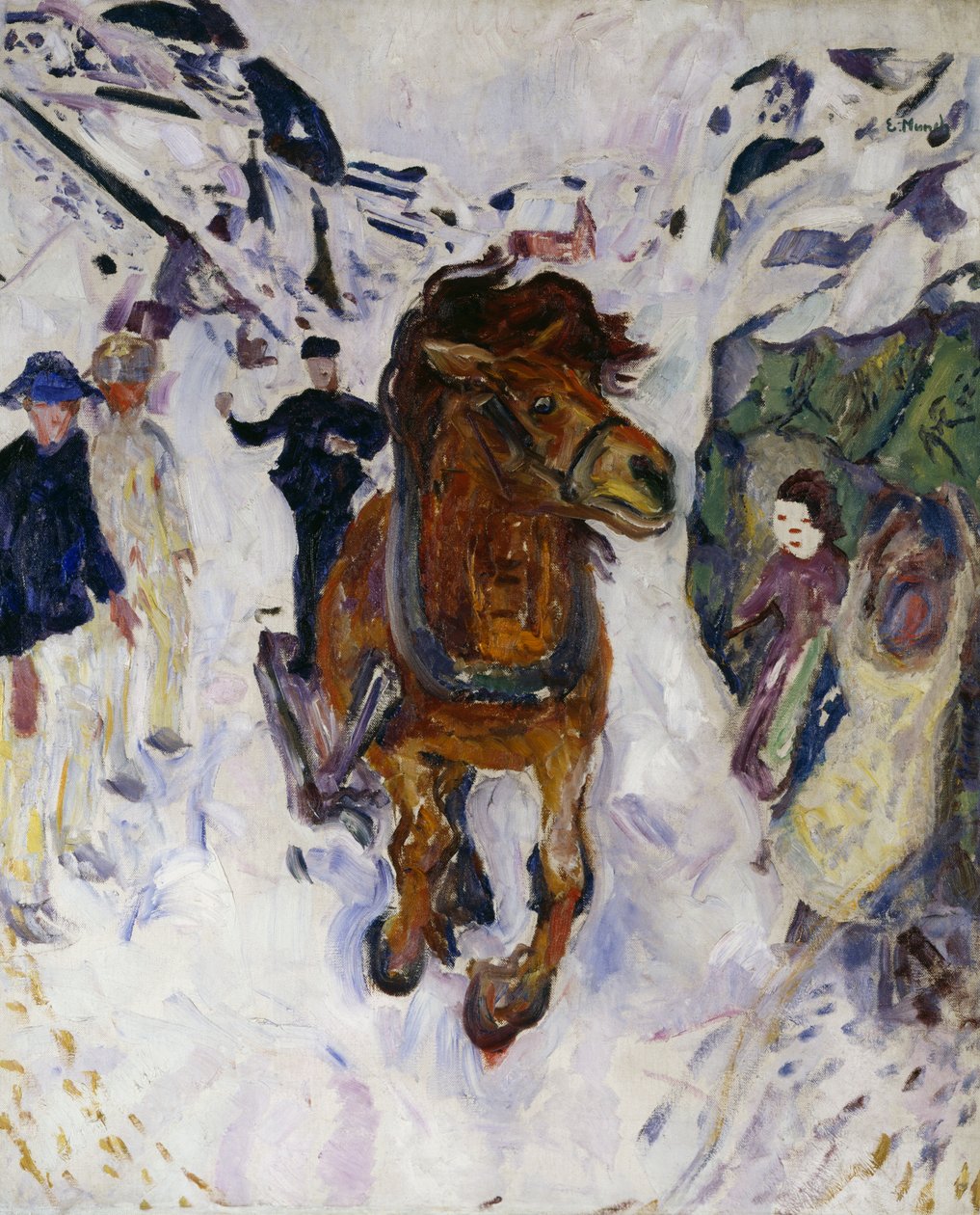 Caballo galopando de Edvard Munch
