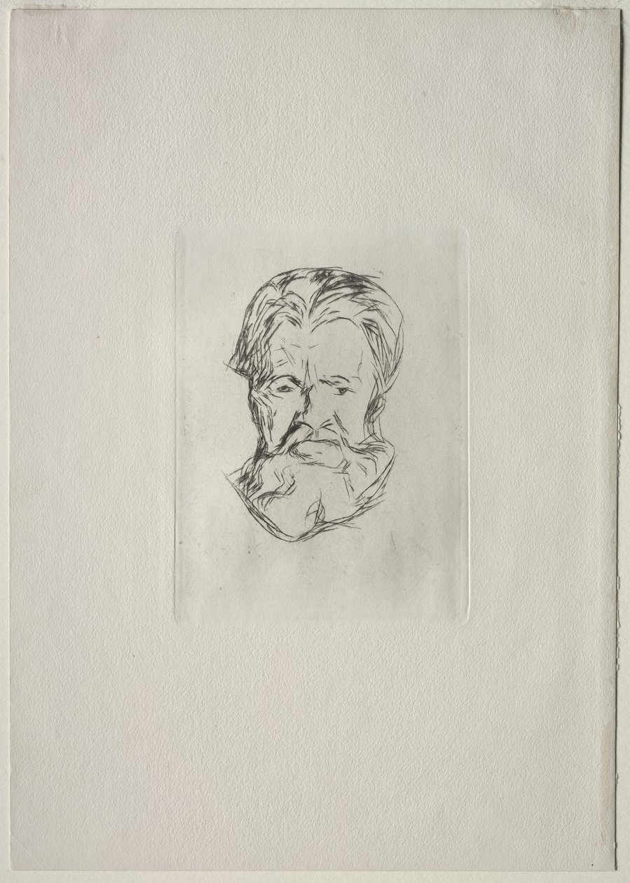Cabeza de un hombre de Edvard Munch