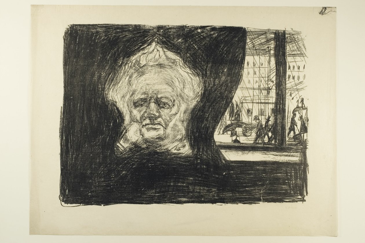 Henrik Ibsen en el Grand Café de Edvard Munch