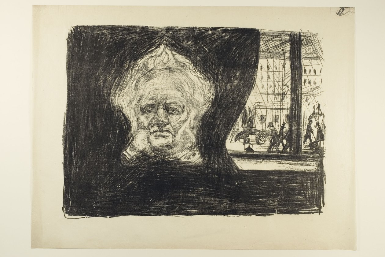 Henrik Ibsen en el Grand Café de Edvard Munch