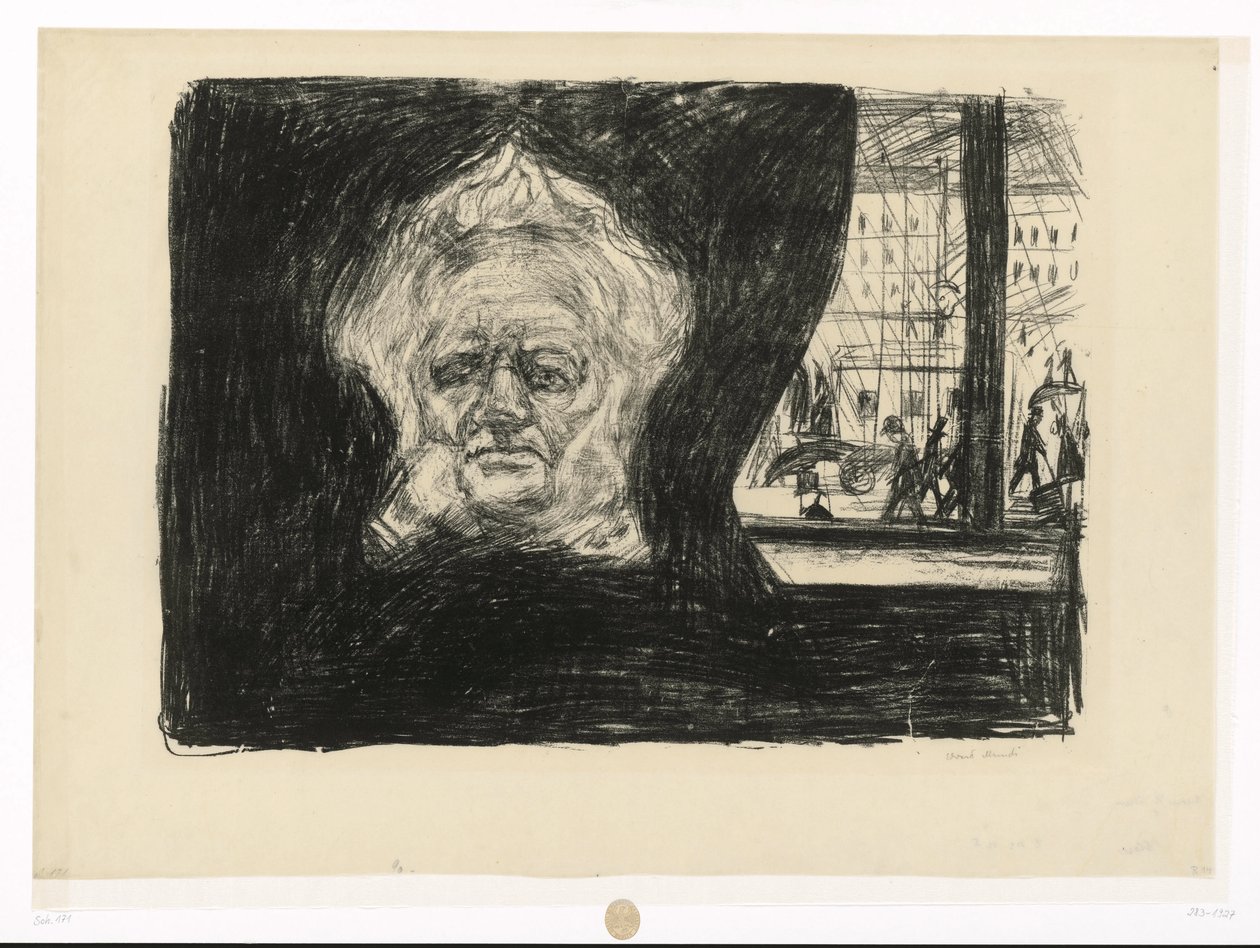 Henrik Ibsen en la cafetería del Grand Hotel de Edvard Munch