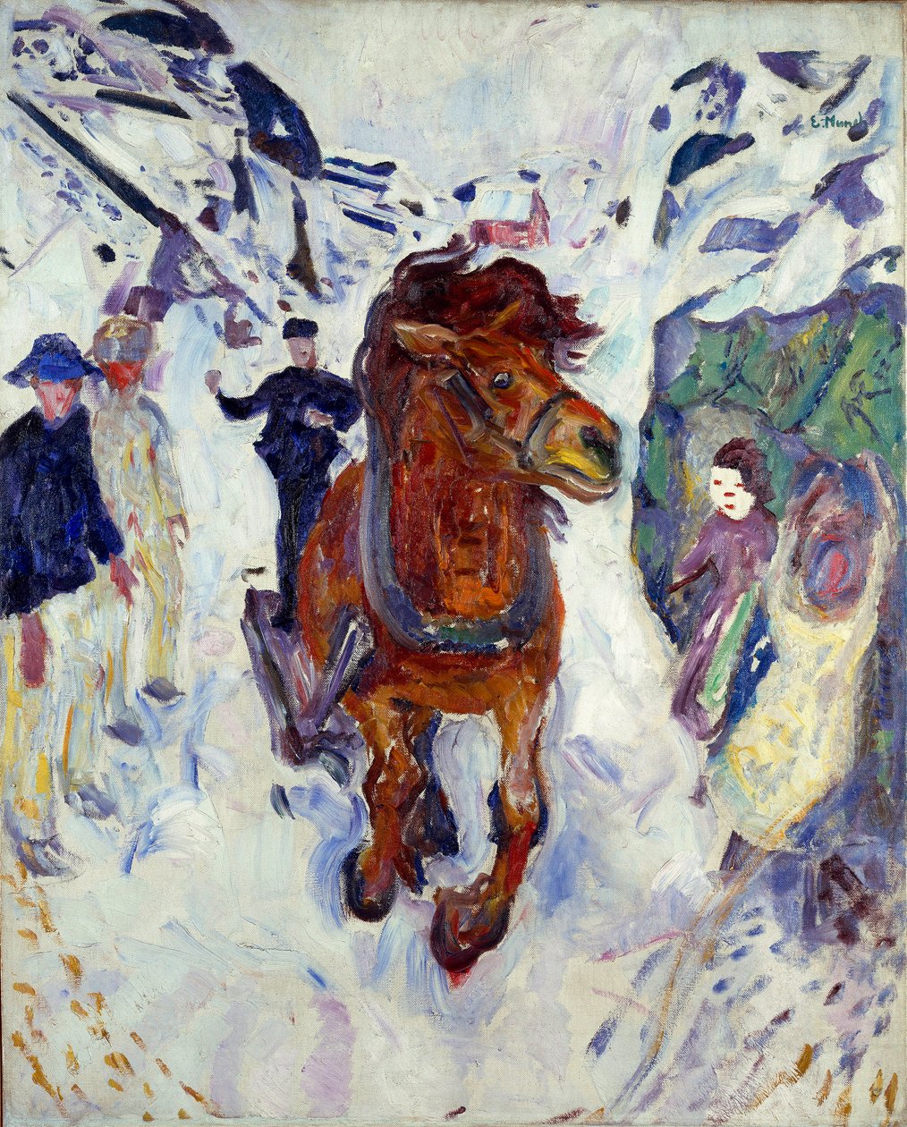 Caballo al galope de Edvard Munch