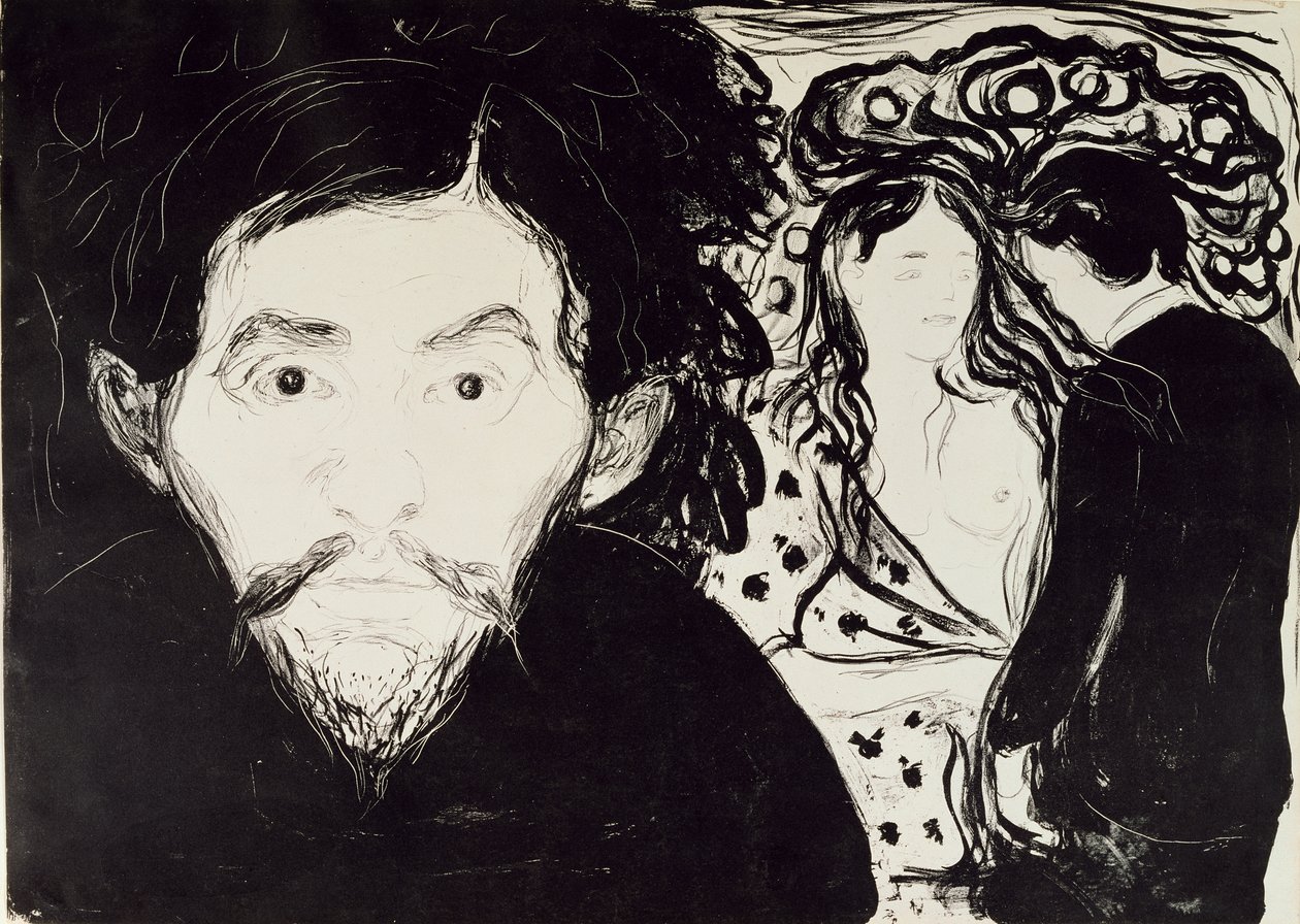 Celos, 1896 de Edvard Munch