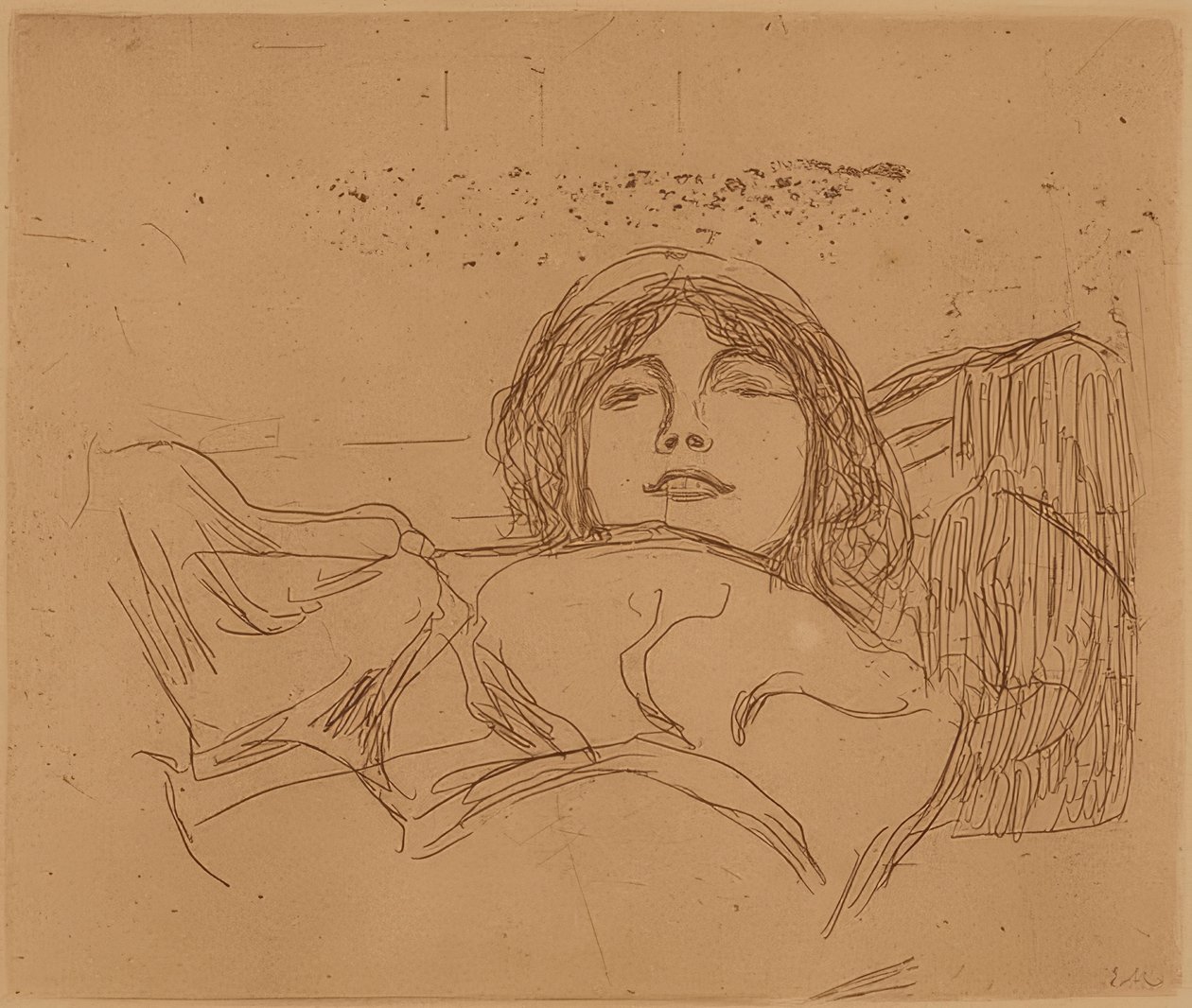 Joven mujer. 1896 de Edvard Munch