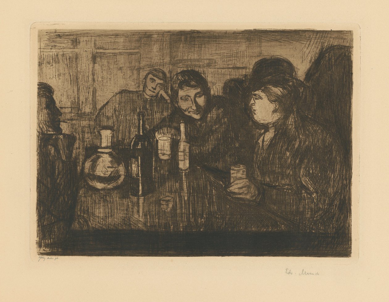 Kristiania-Bohemia I de Edvard Munch