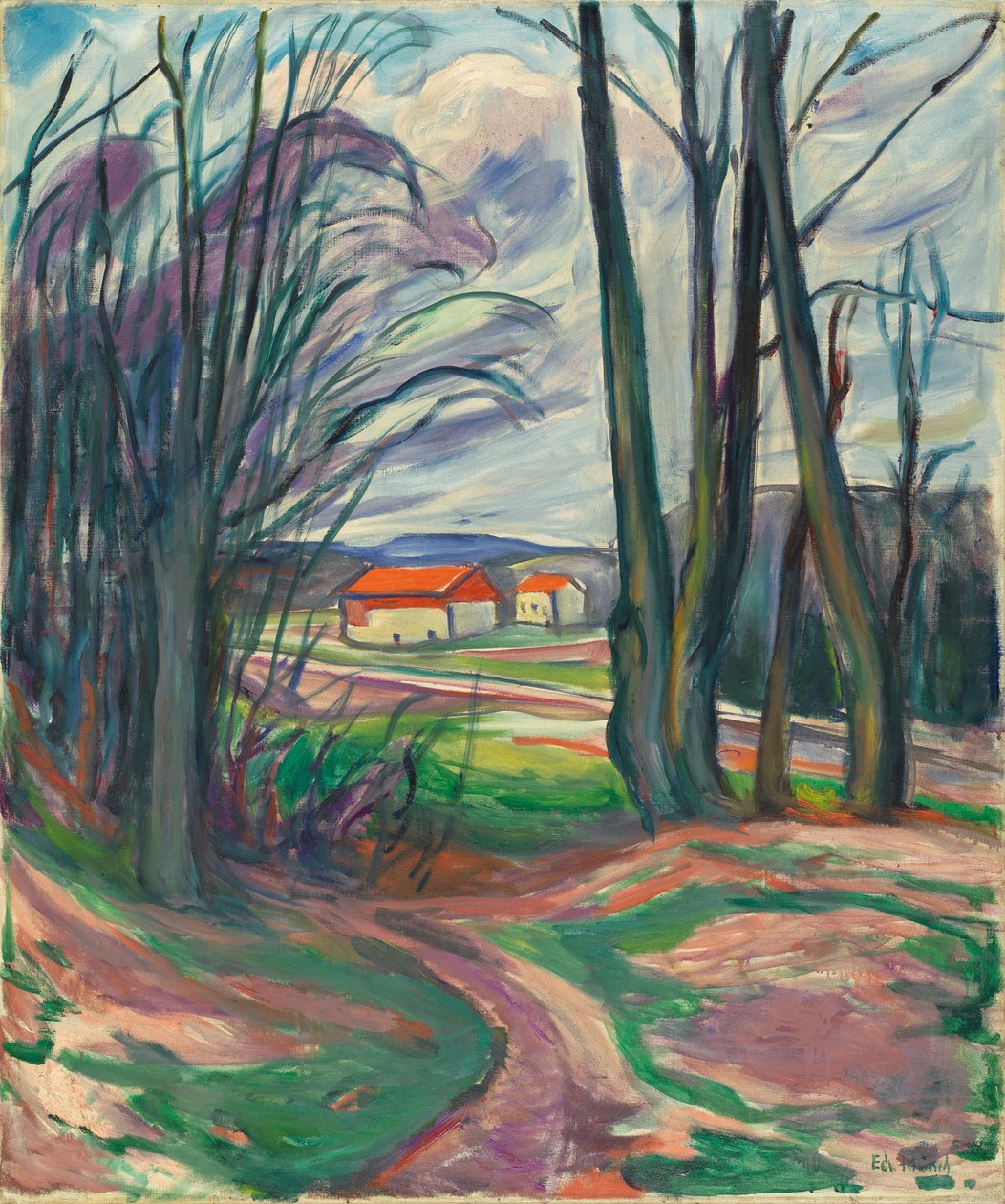 Paisaje en Skoyen, 1920s de Edvard Munch