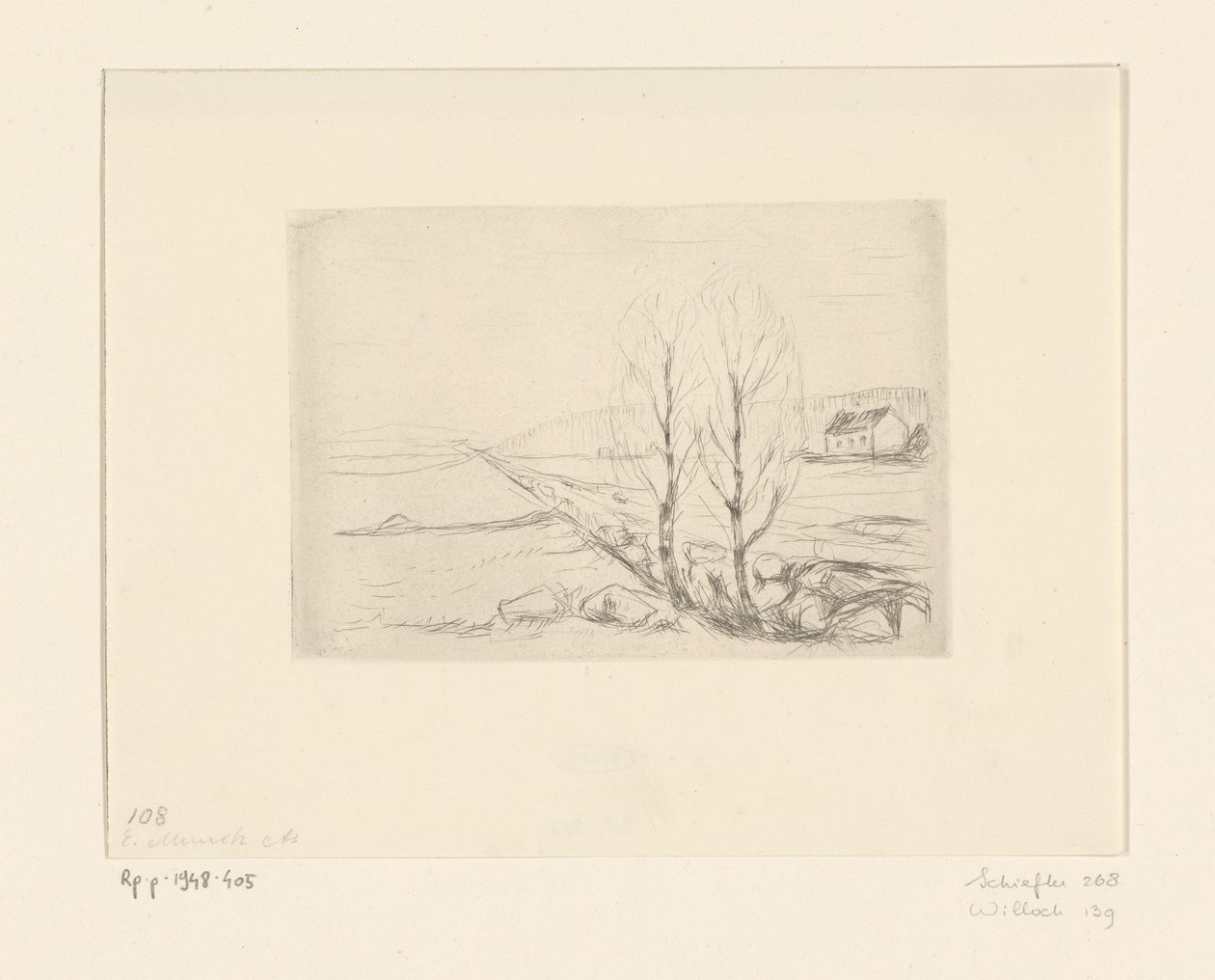 Paisaje con casa
Paisaje noruego (título original) de Edvard Munch