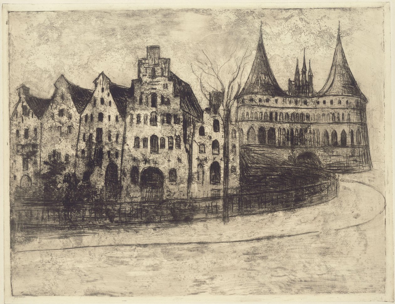 Lübeck (la puerta de Holsten) de Edvard Munch