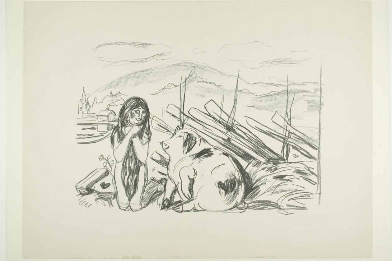 Omega y el cerdo de Edvard Munch