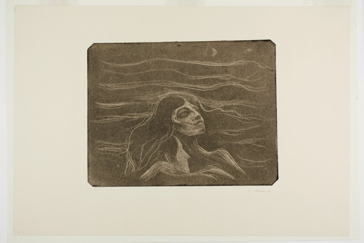En las olas del amor de Edvard Munch