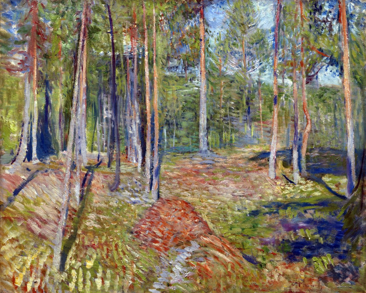 Bosque de pinos de Edvard Munch