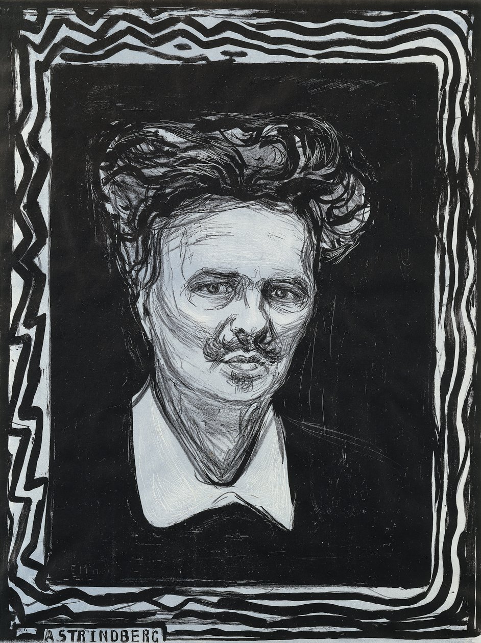 Retrato de Strindberg de Edvard Munch