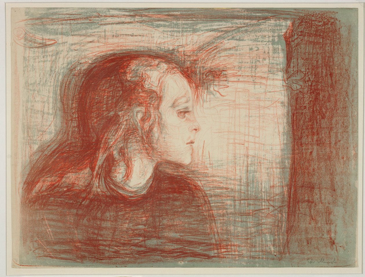 Retrato de una joven de Edvard Munch
