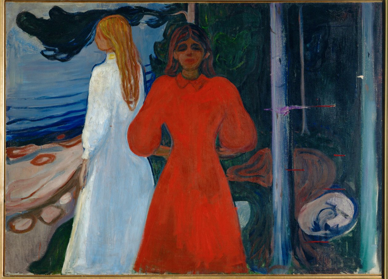 Rojo y blanco (óleo sobre lienzo) de Edvard Munch