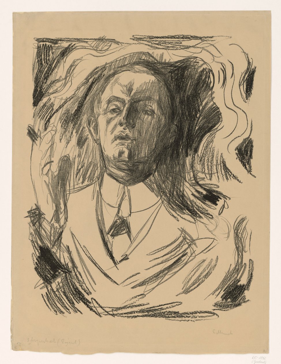 Autorretrato con cigarrillo de Edvard Munch