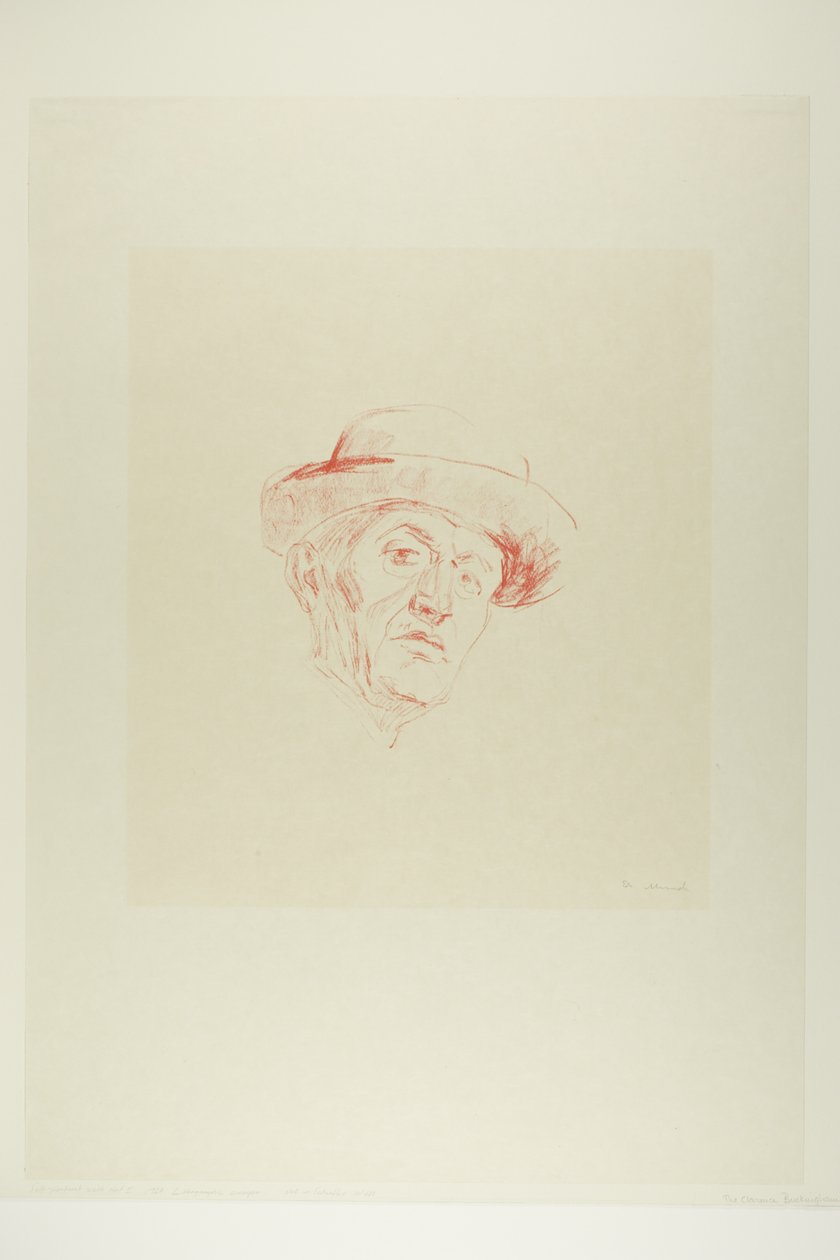 Autorretrato con sombrero I de Edvard Munch