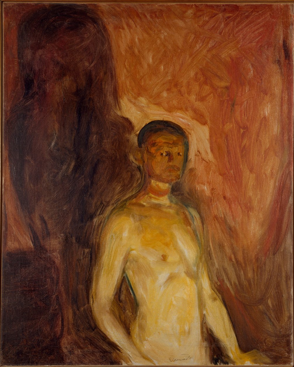 Autorretrato en el infierno de Edvard Munch