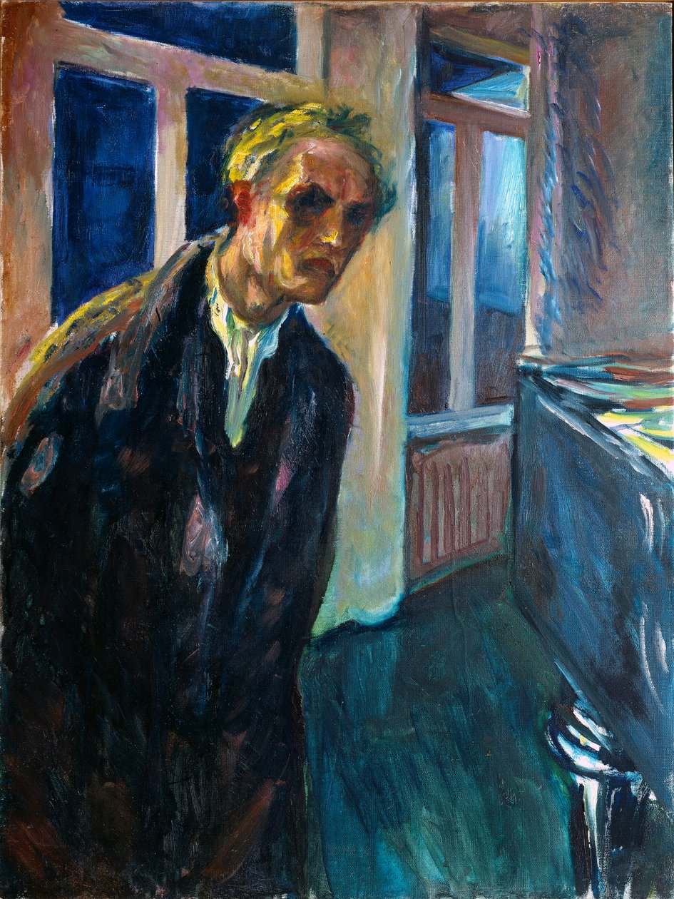 Autorretrato o Hombre caminando de noche de Edvard Munch