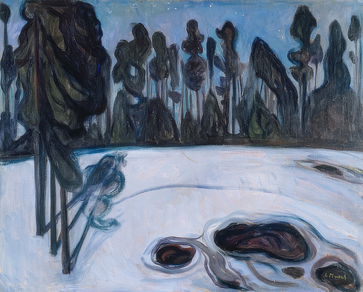 Noche estrellada. 1901 de Edvard Munch