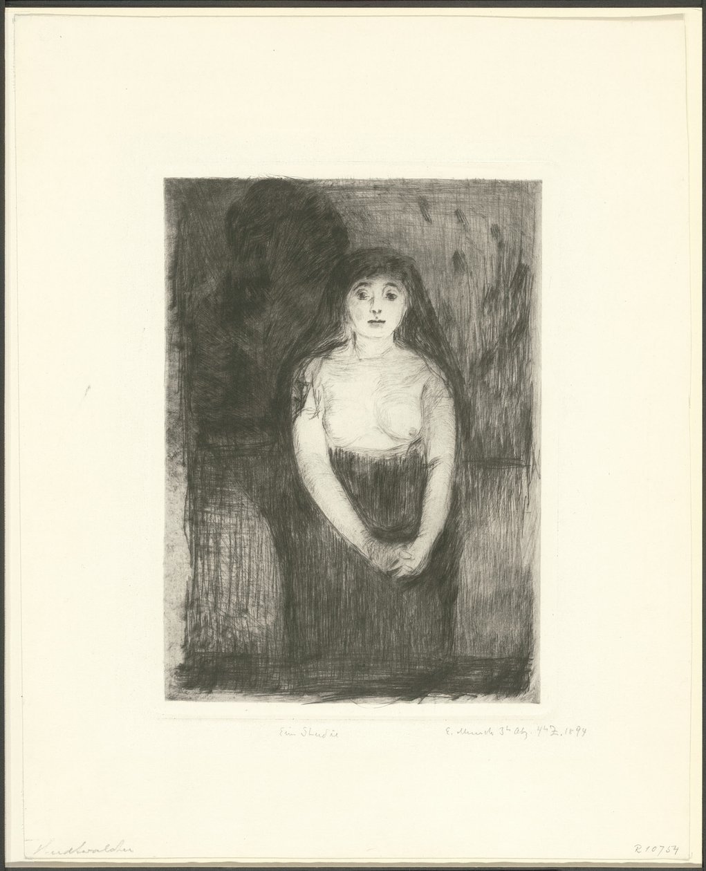Estudio de un modelo de Edvard Munch
