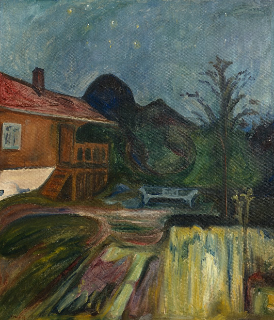 Noche de verano en Åsgårdstrand de Edvard Munch