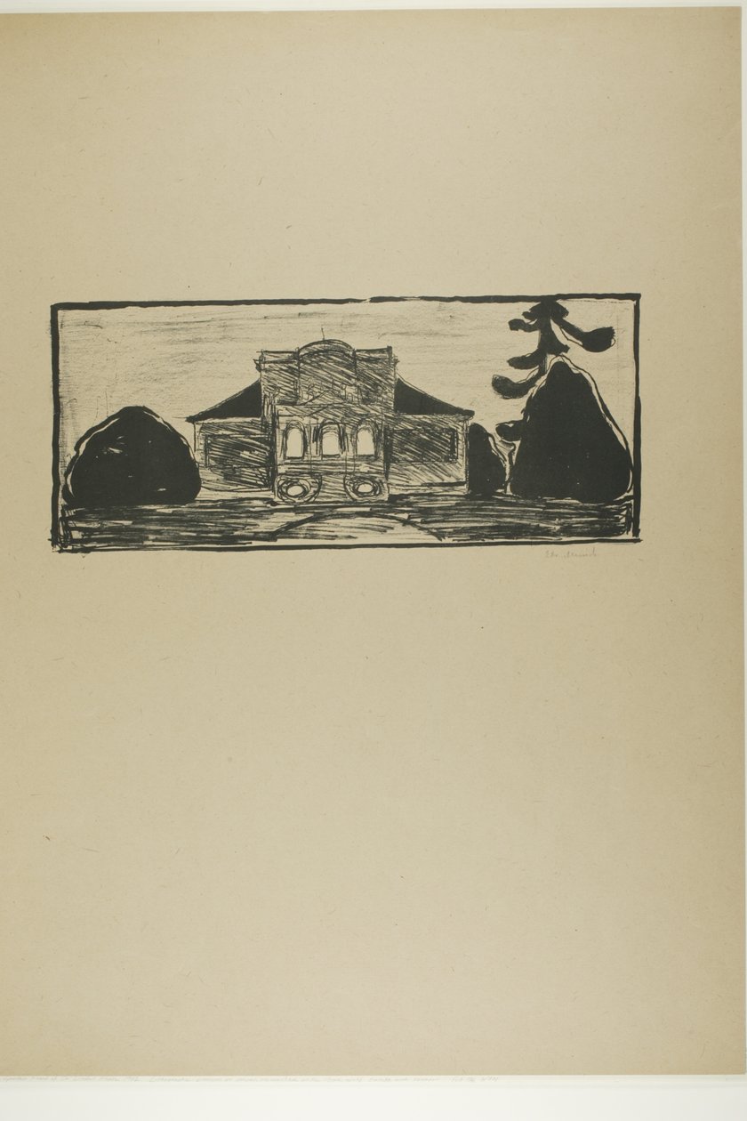 El jardín frente a la casa del Dr. Linde de Edvard Munch