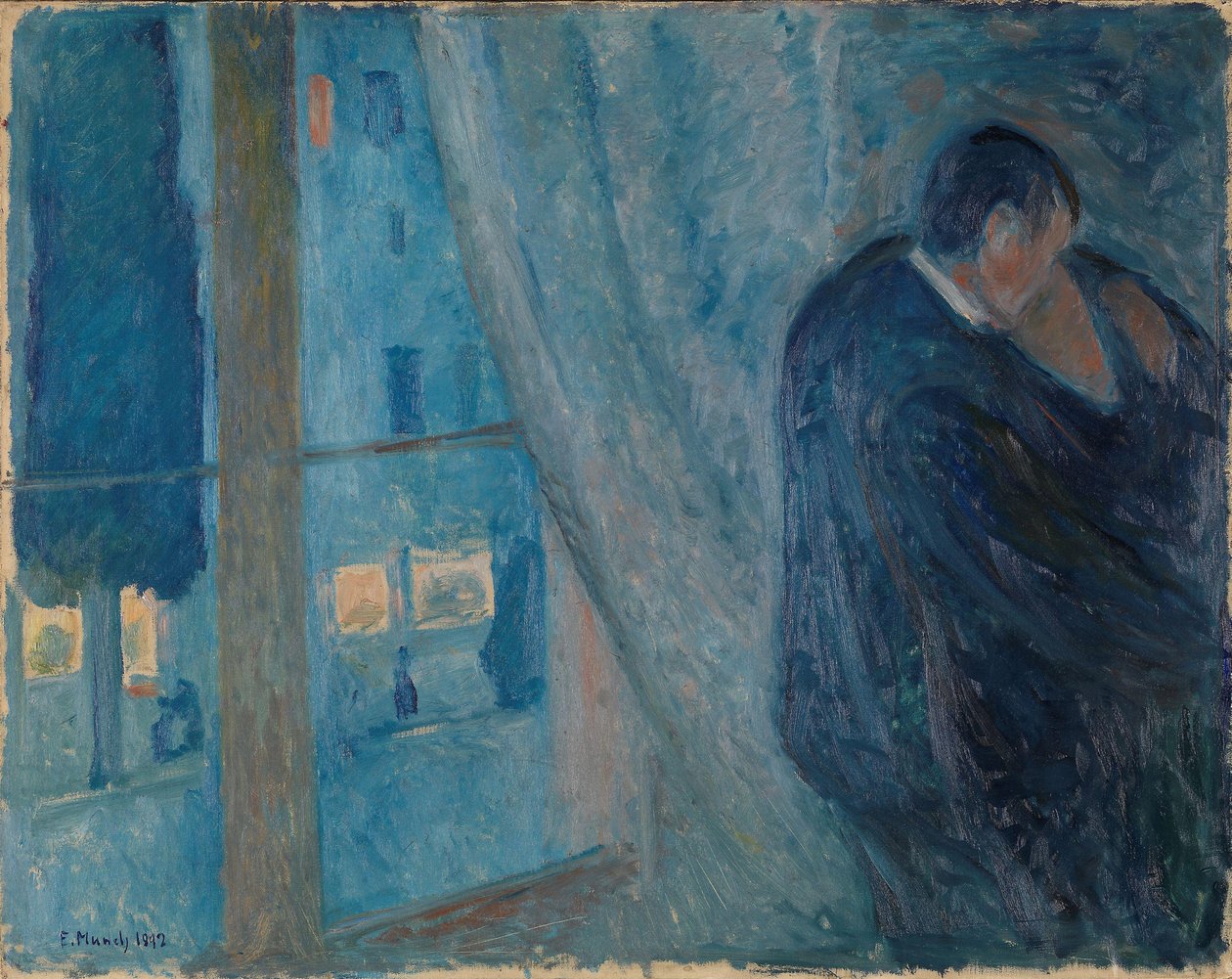 El beso, 1892 de Edvard Munch
